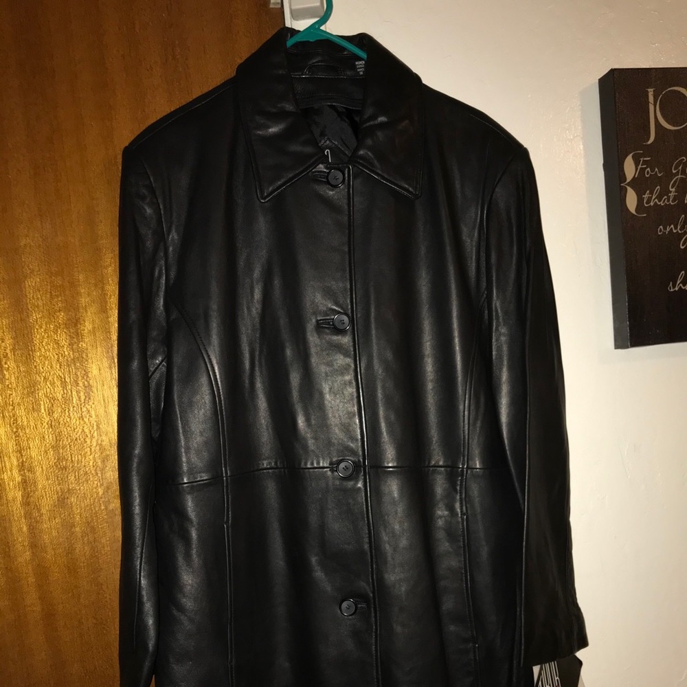 Leather coat
